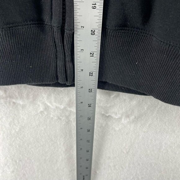 Nautica Sweatshirt Boys Sz M Black Full-Zip Hooded Ribbed Trim Printed Logo - Picture 5 of 11